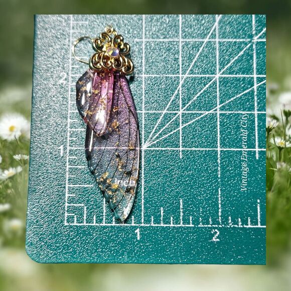 Fairy Butterfly Wings Handmade Earrings Fantasy Nature Magical Insect Witch Bug - Picture 10 of 12